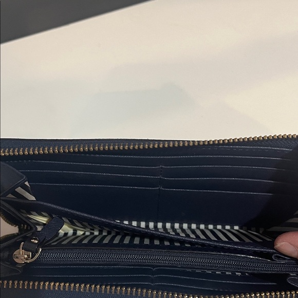 Kate Spade Navy Zip Around Wallet | Saffiano Leather Continental Wallet - Picture 6 of 10